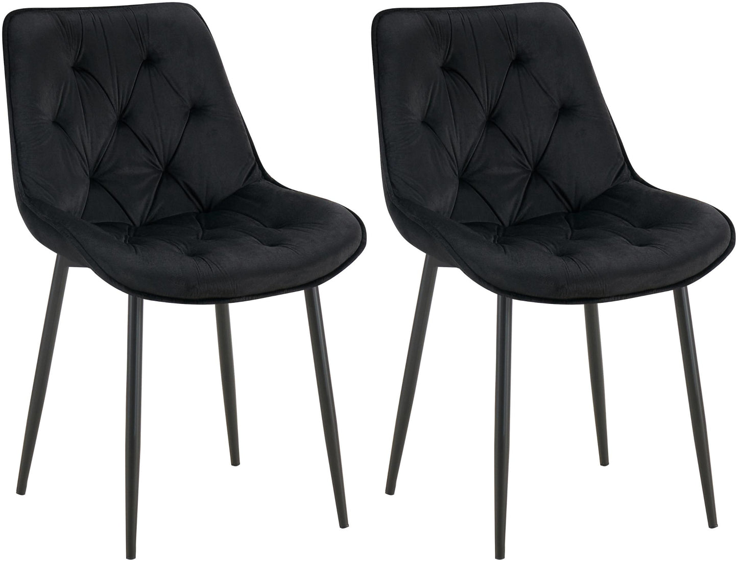 2er Set Esszimmerstuhl Wallace Samt - homemem39