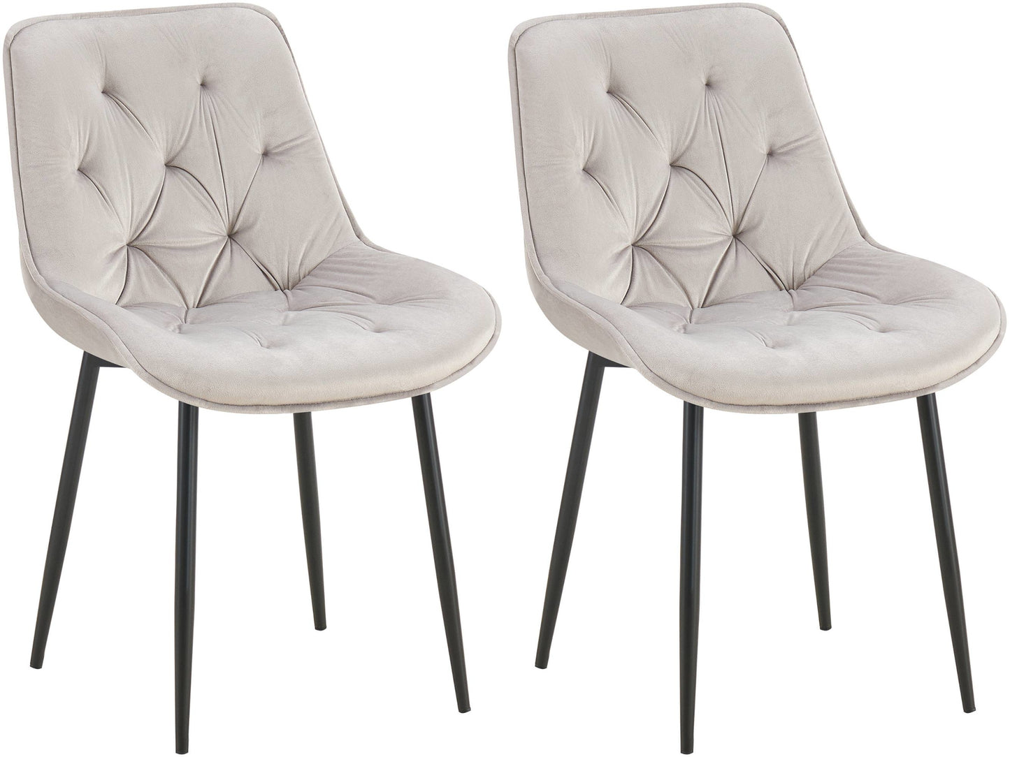 2er Set Esszimmerstuhl Wallace Samt - homemem39