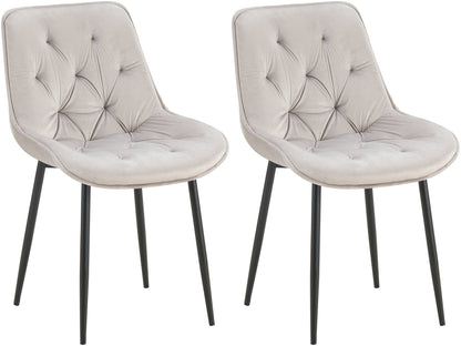 2er Set Esszimmerstuhl Wallace Samt - homemem39