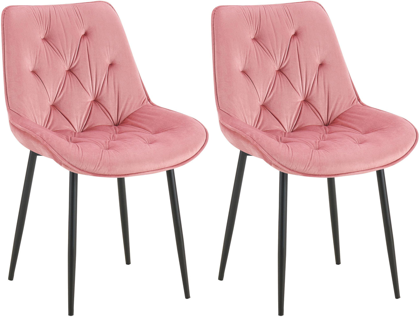 2er Set Esszimmerstuhl Wallace Samt - homemem39