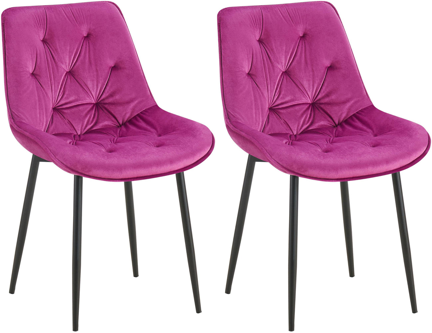 2er Set Esszimmerstuhl Wallace Samt - homemem39
