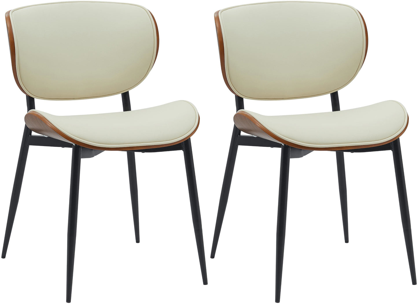 2er Set Esszimmerstuhl Enid Kunstleder- oder Stoffbezug - homemem39