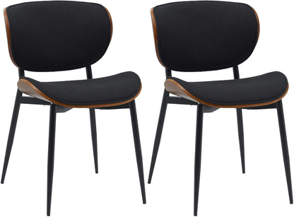 2er Set Esszimmerstuhl Enid Kunstleder- oder Stoffbezug - homemem39