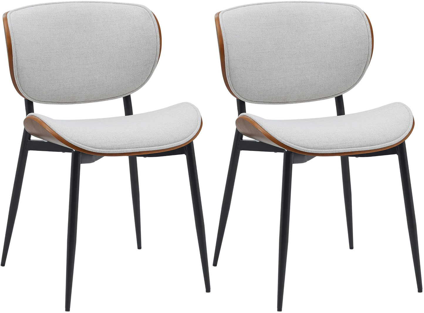 2er Set Esszimmerstuhl Enid Kunstleder- oder Stoffbezug - homemem39