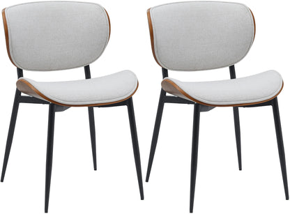 2er Set Esszimmerstuhl Enid Kunstleder- oder Stoffbezug - homemem39