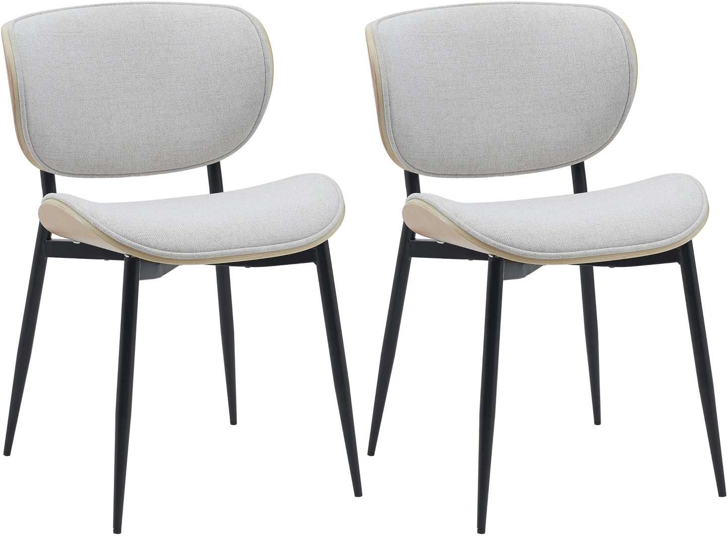 2er Set Esszimmerstuhl Enid Kunstleder- oder Stoffbezug - homemem39
