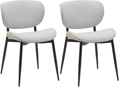 2er Set Esszimmerstuhl Enid Kunstleder- oder Stoffbezug - homemem39