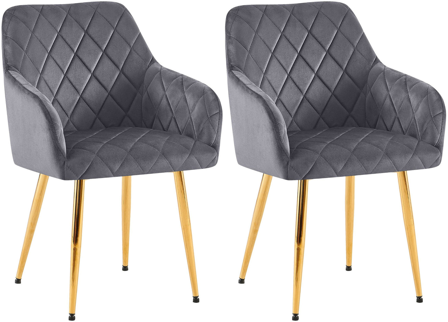 2er Set Esszimmerstühle Monett Samt - homemem39