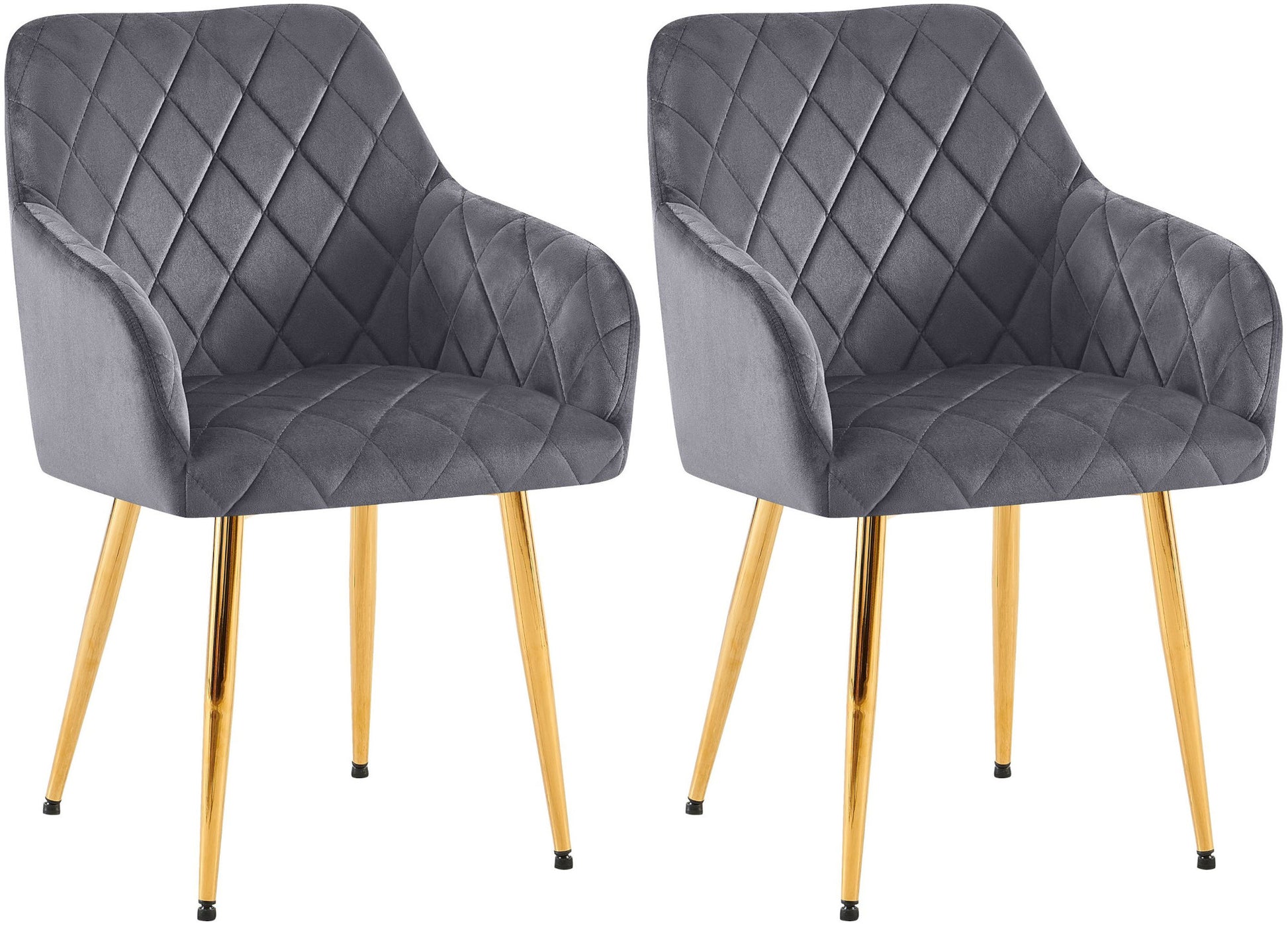 2er Set Esszimmerstühle Monett Samt - homemem39