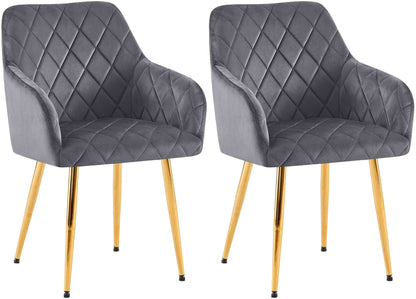 2er Set Esszimmerstühle Monett Samt - homemem39