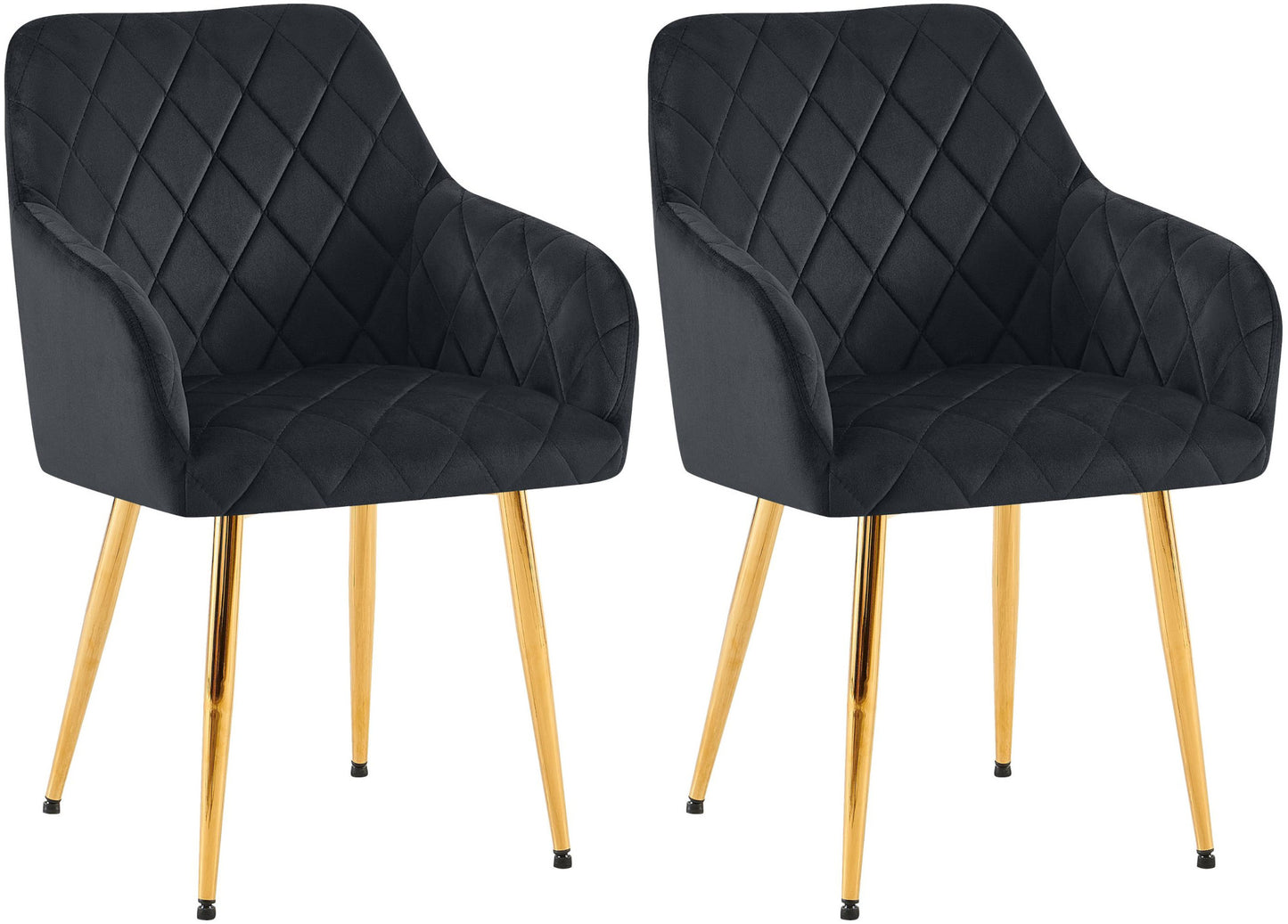 2er Set Esszimmerstühle Monett Samt - homemem39