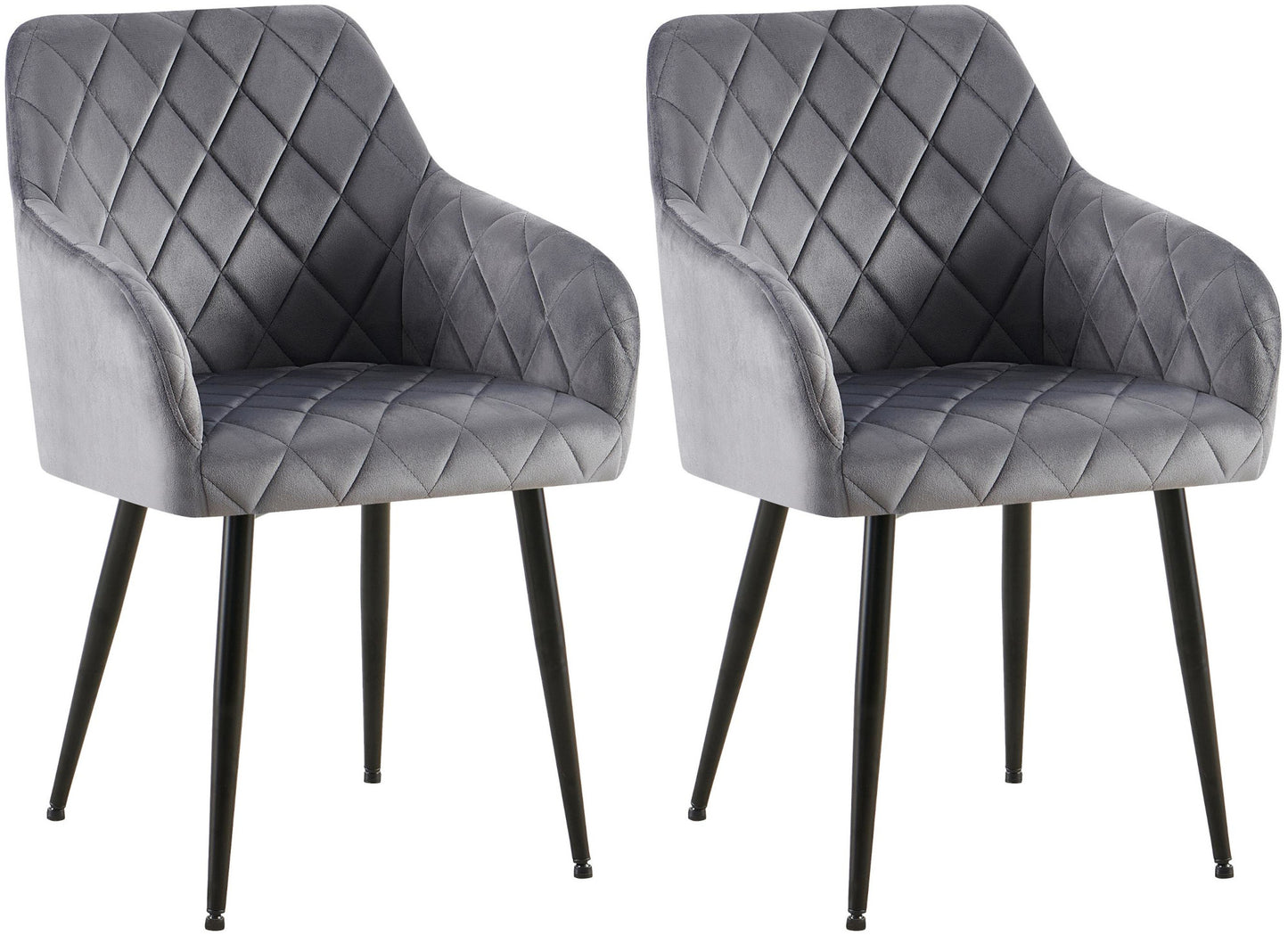 2er Set Esszimmerstühle Monett Samt - homemem39