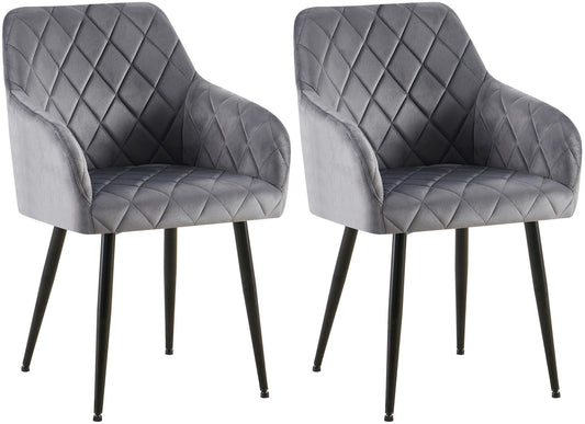 2er Set Esszimmerstühle Monett Samt - homemem39