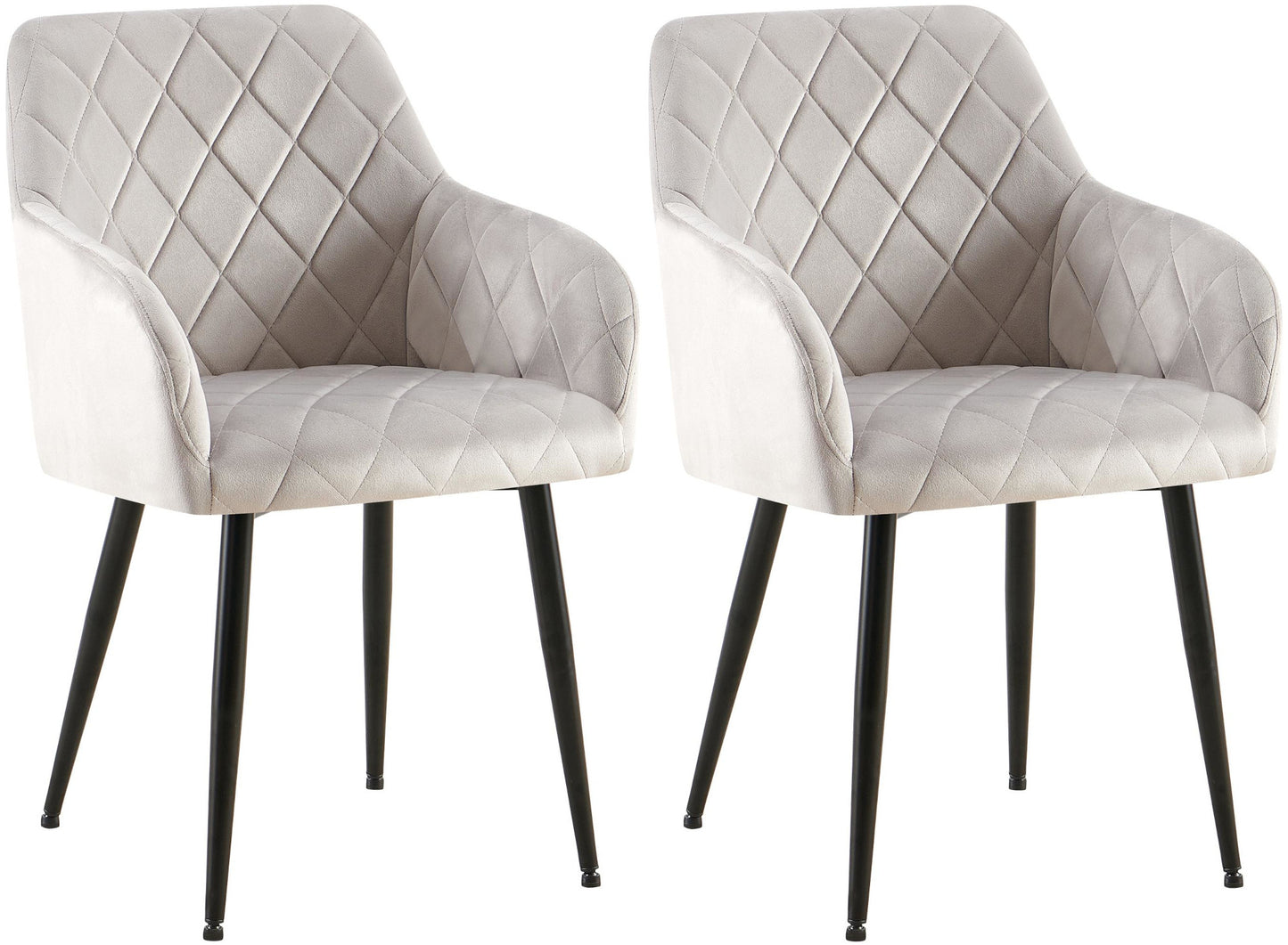 2er Set Esszimmerstühle Monett Samt - homemem39