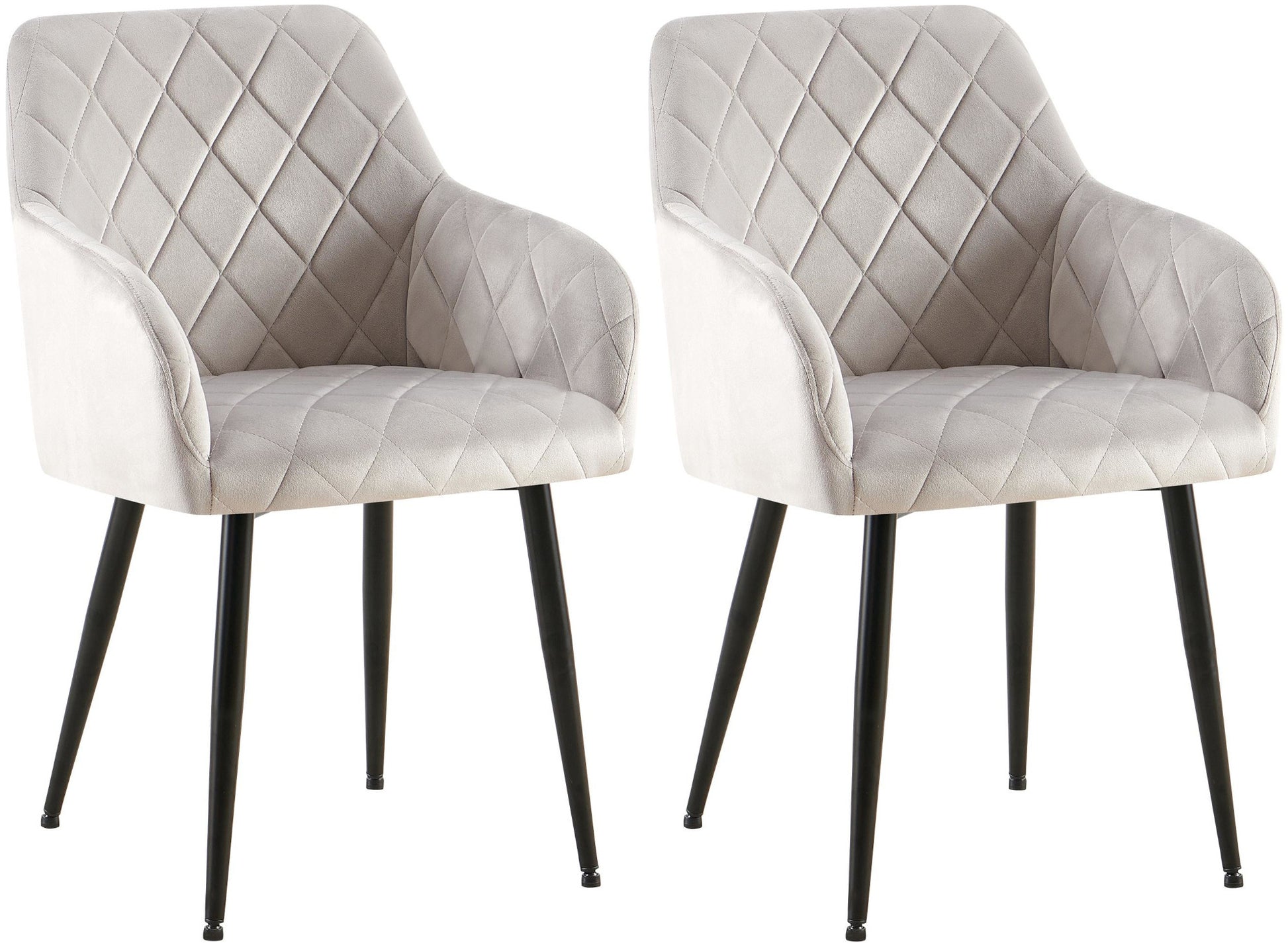 2er Set Esszimmerstühle Monett Samt - homemem39