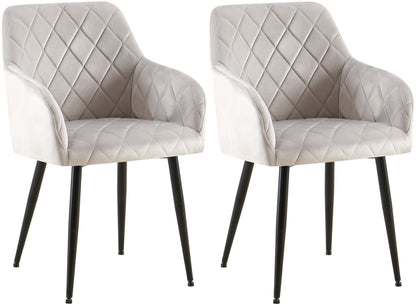 2er Set Esszimmerstühle Monett Samt - homemem39