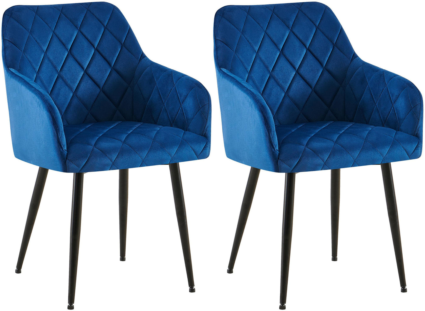 2er Set Esszimmerstühle Monett Samt - homemem39