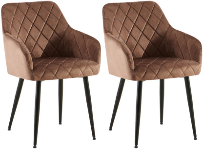 2er Set Esszimmerstühle Monett Samt - homemem39