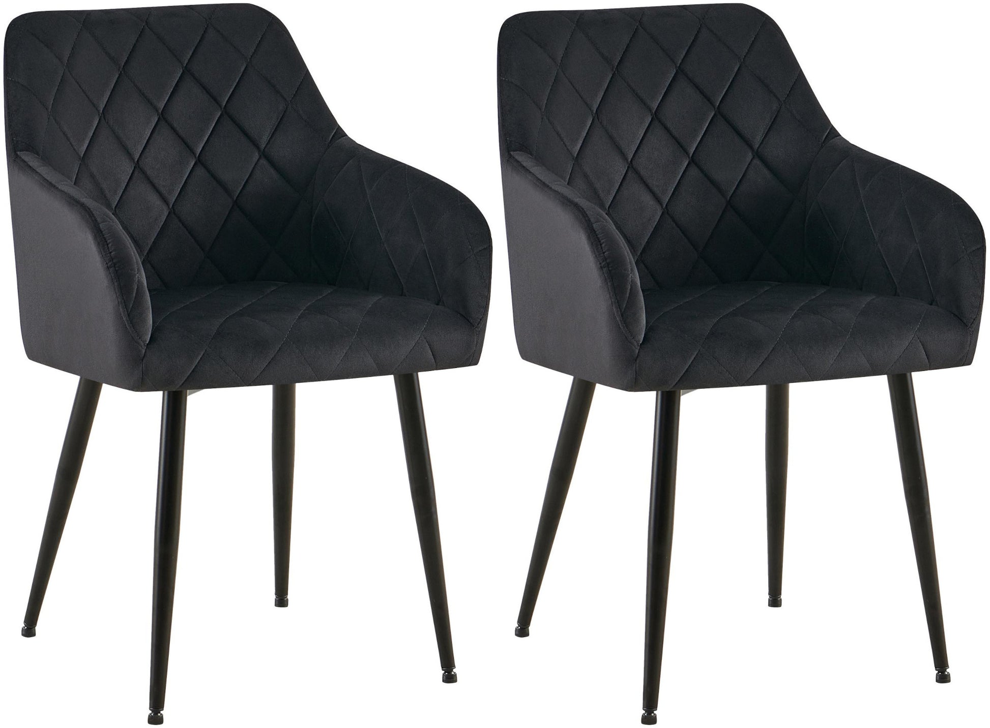 2er Set Esszimmerstühle Monett Samt - homemem39