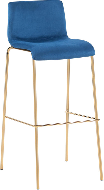 Barhocker Hoover Samt Vierfußgestell Gold - homemem39