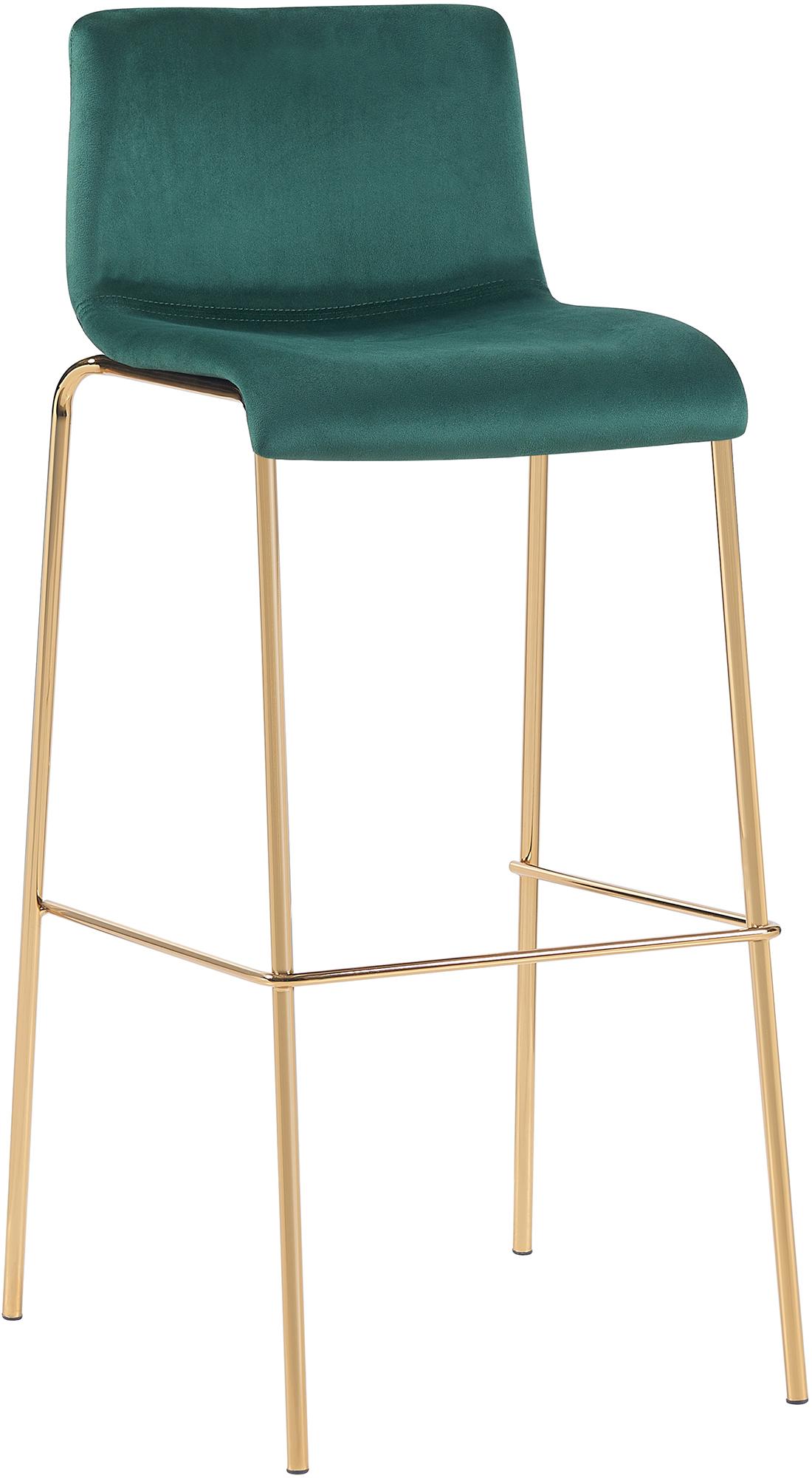 Barhocker Hoover Samt Vierfußgestell Gold - homemem39