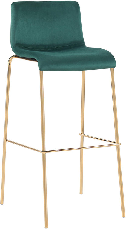 Barhocker Hoover Samt Vierfußgestell Gold - homemem39