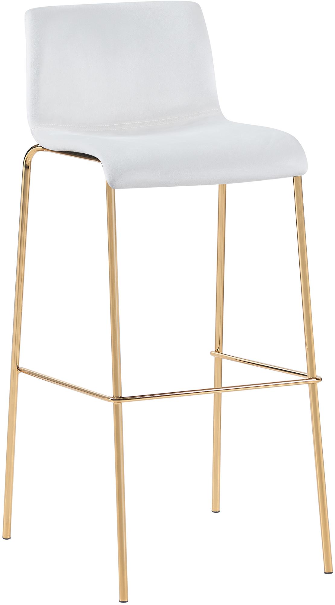 Barhocker Hoover Samt Vierfußgestell Gold - homemem39