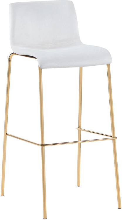 Barhocker Hoover Samt Vierfußgestell Gold - homemem39