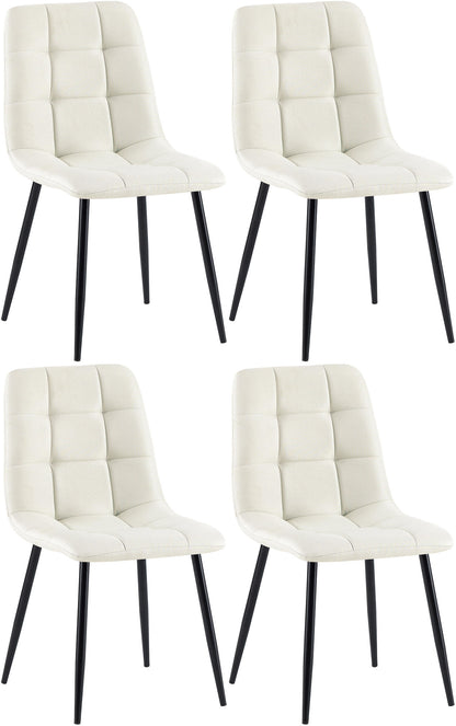 4er Set Esszimmerstühle Antibes Stoff - homemem39