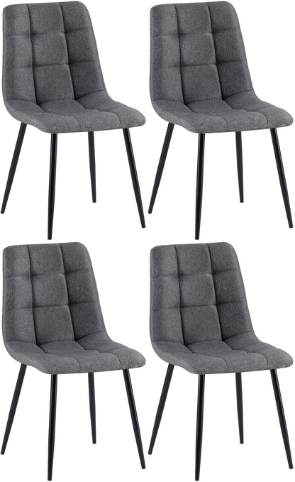 4er Set Esszimmerstühle Antibes Stoff - homemem39