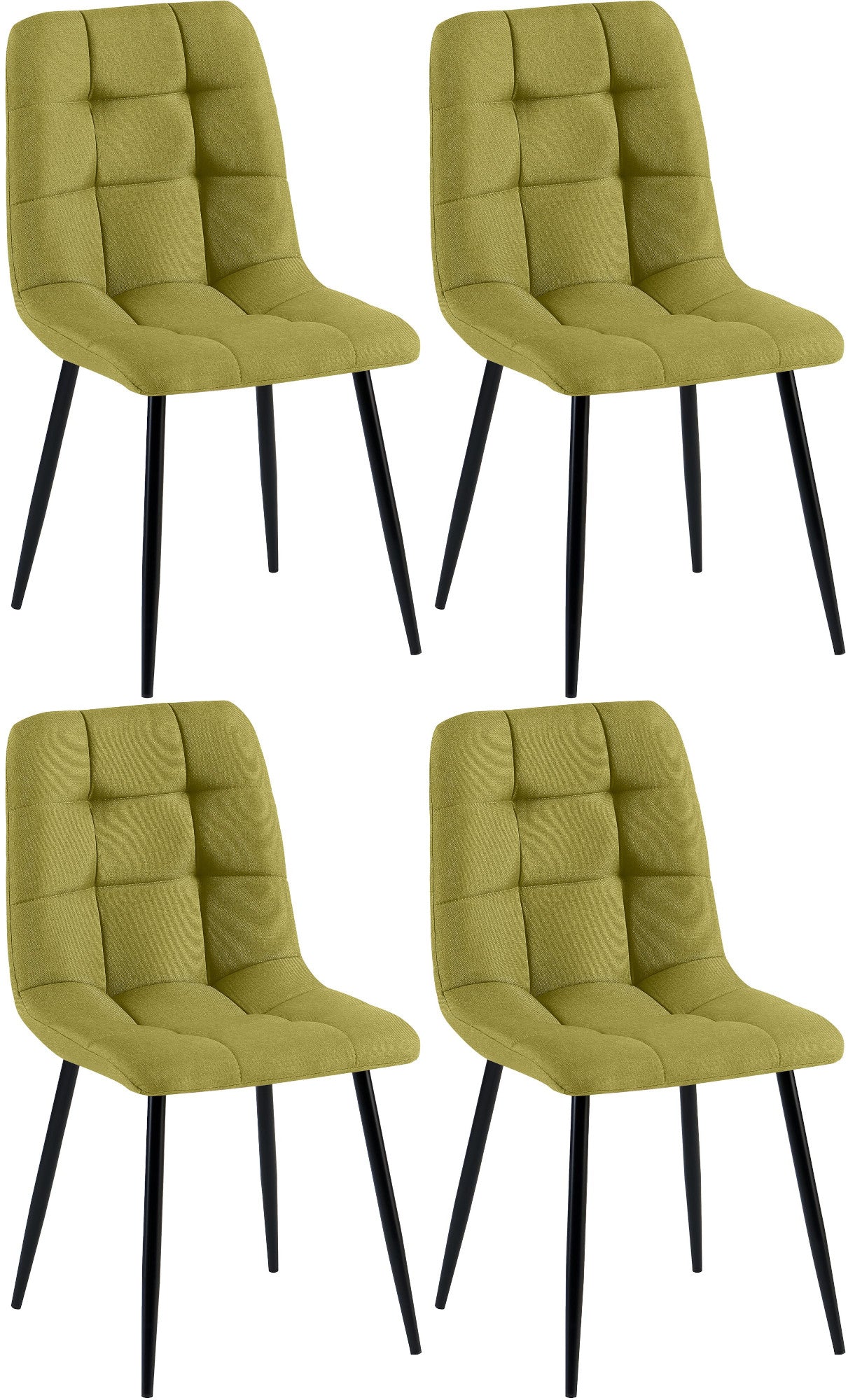 4er Set Esszimmerstühle Antibes Stoff - homemem39