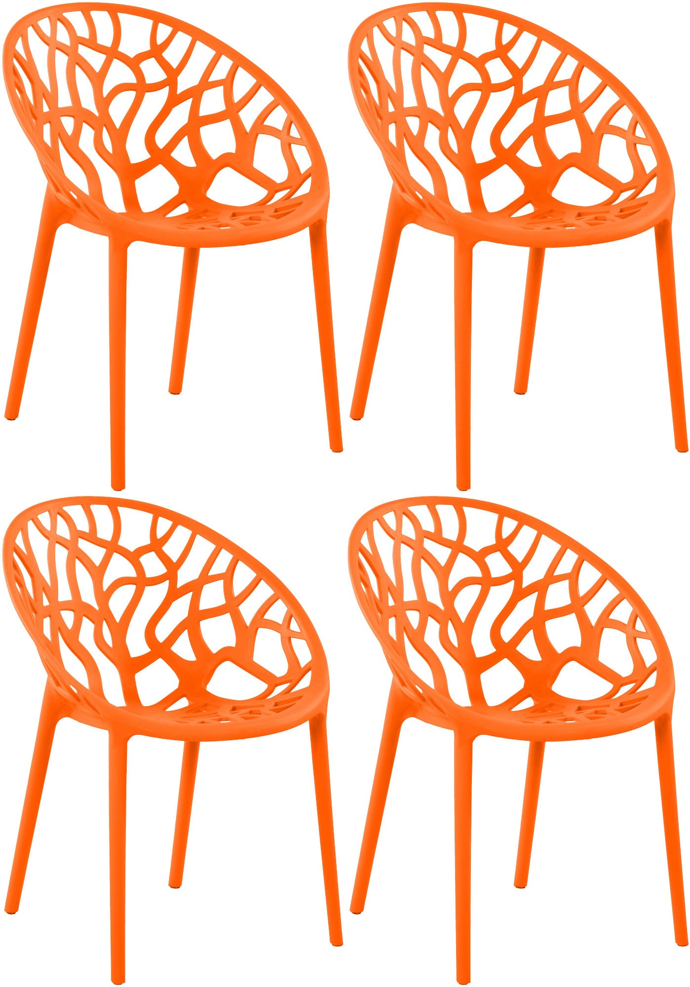 4er Set Stapelbare Gartenstühle Hope - homemem39