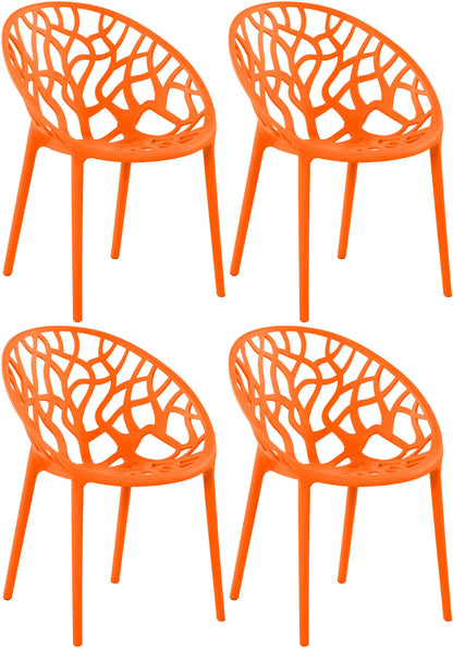 4er Set Stapelbare Gartenstühle Hope - homemem39