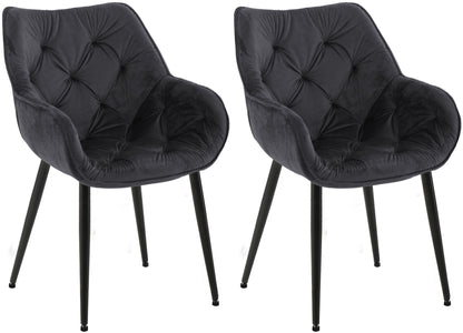 2er Set Stuhl Tanna Samt
