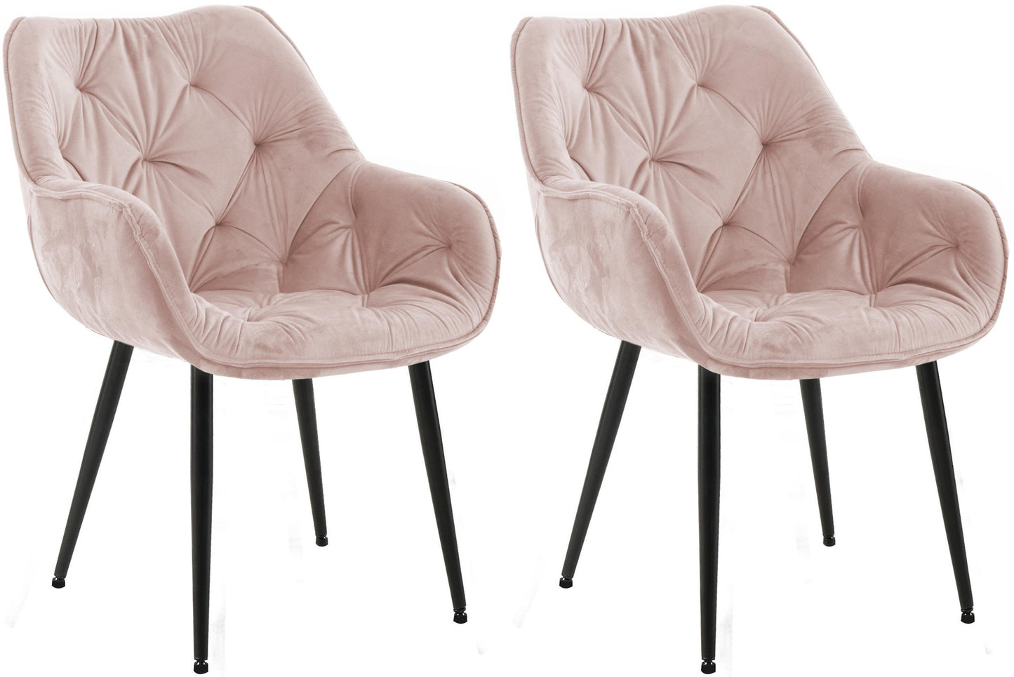 2er Set Stuhl Tanna Samt - homemem39