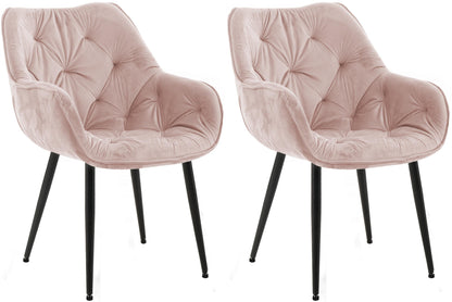 2er Set Stuhl Tanna Samt - homemem39