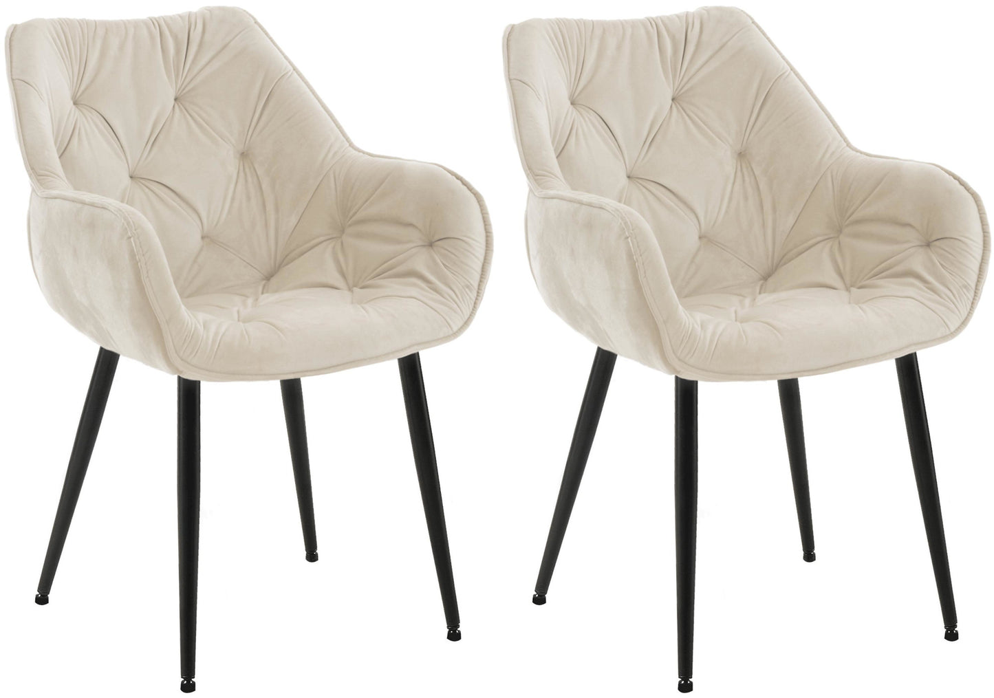 2er Set Stuhl Tanna Samt - homemem39