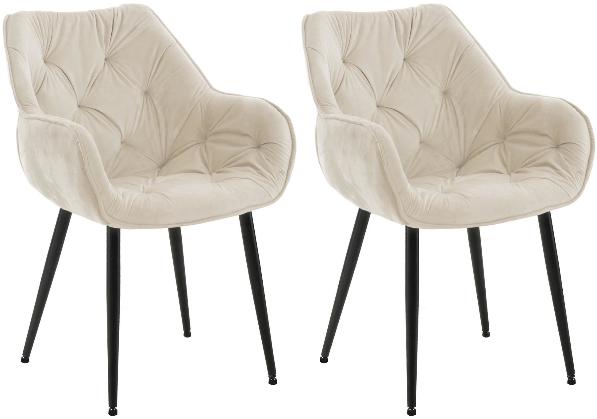 2er Set Stuhl Tanna Samt - homemem39