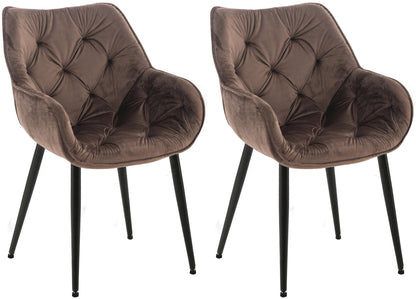 2er Set Stuhl Tanna Samt - homemem39