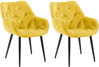 2er Set Stuhl Tanna Samt - homemem39