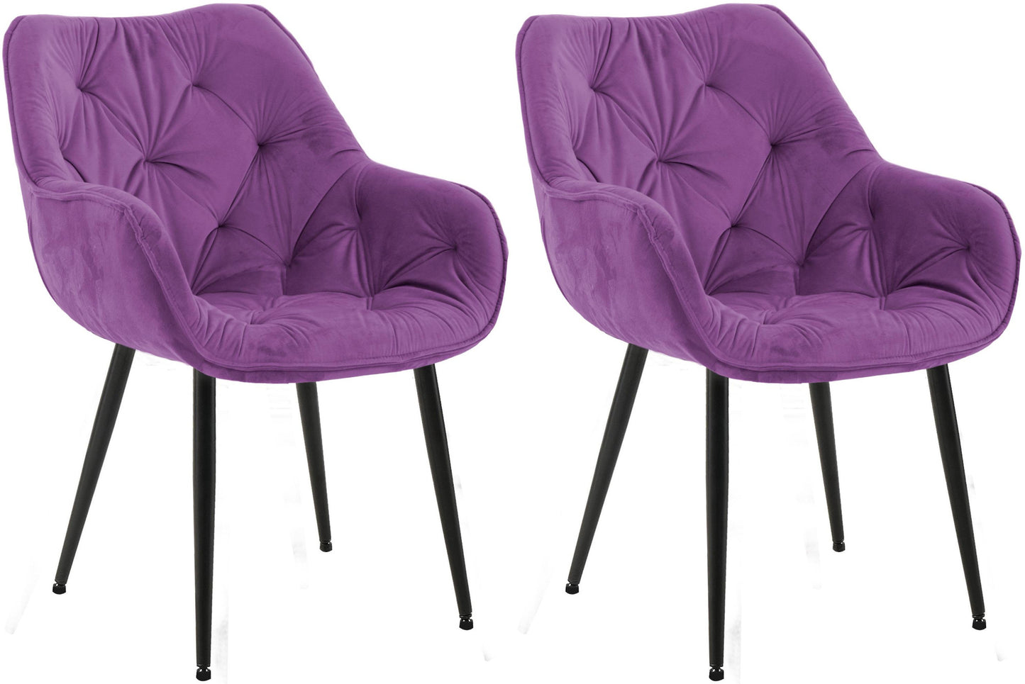 2er Set Stuhl Tanna Samt - homemem39