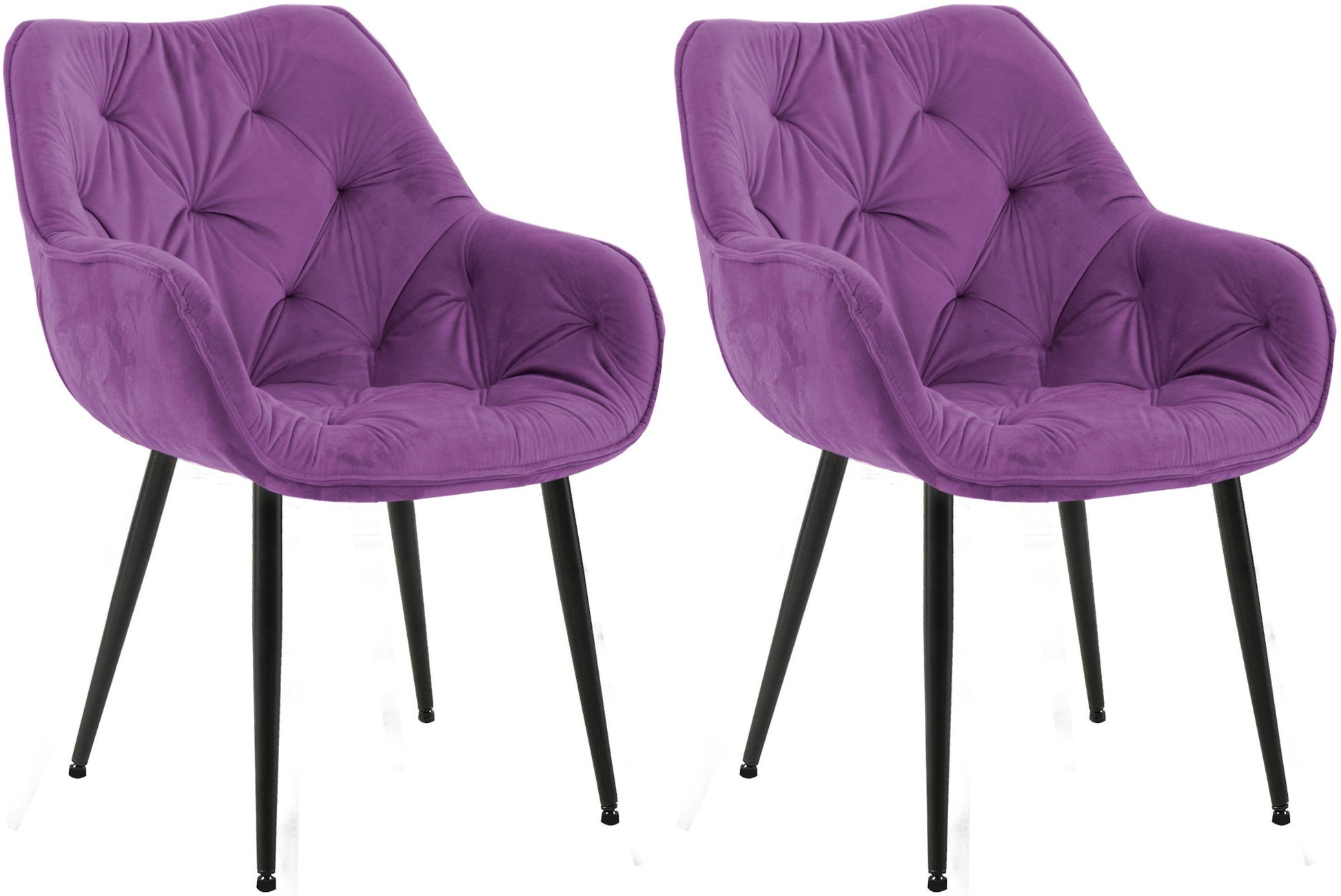 2er Set Stuhl Tanna Samt - homemem39