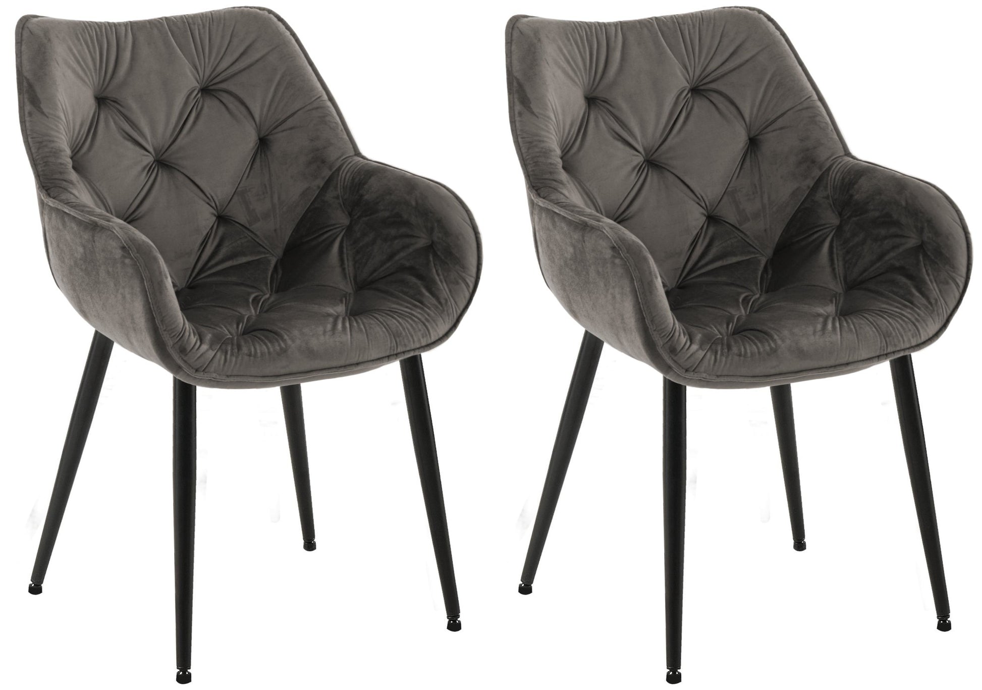 2er Set Stuhl Tanna Samt - homemem39