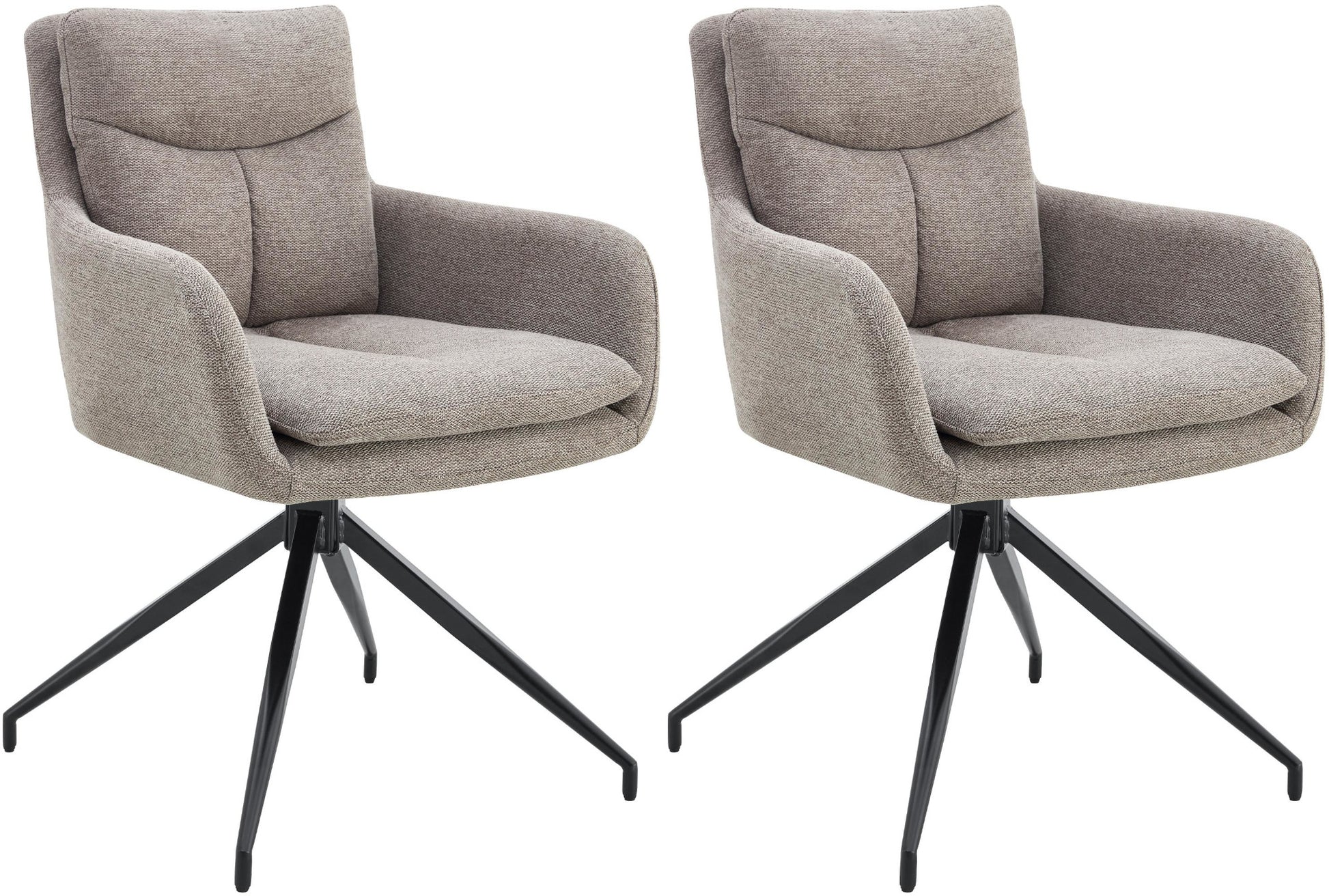 2er Set Esszimmerstuhl Somers Stoff - homemem39