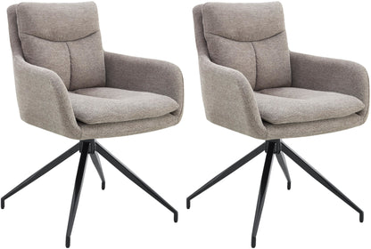 2er Set Esszimmerstuhl Somers Stoff - homemem39