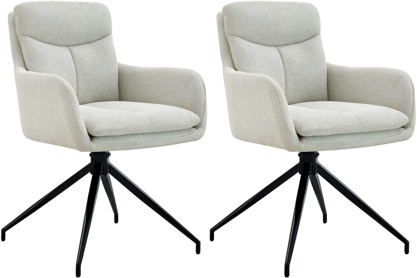 2er Set Esszimmerstuhl Somers Stoff - homemem39
