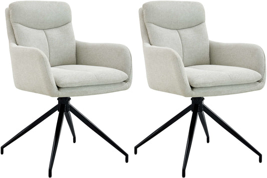 2er Set Esszimmerstuhl Somers Stoff - homemem39