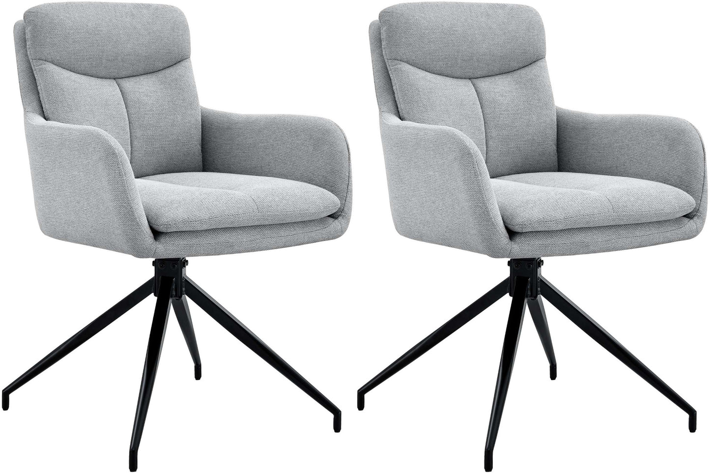 2er Set Esszimmerstuhl Somers Stoff - homemem39