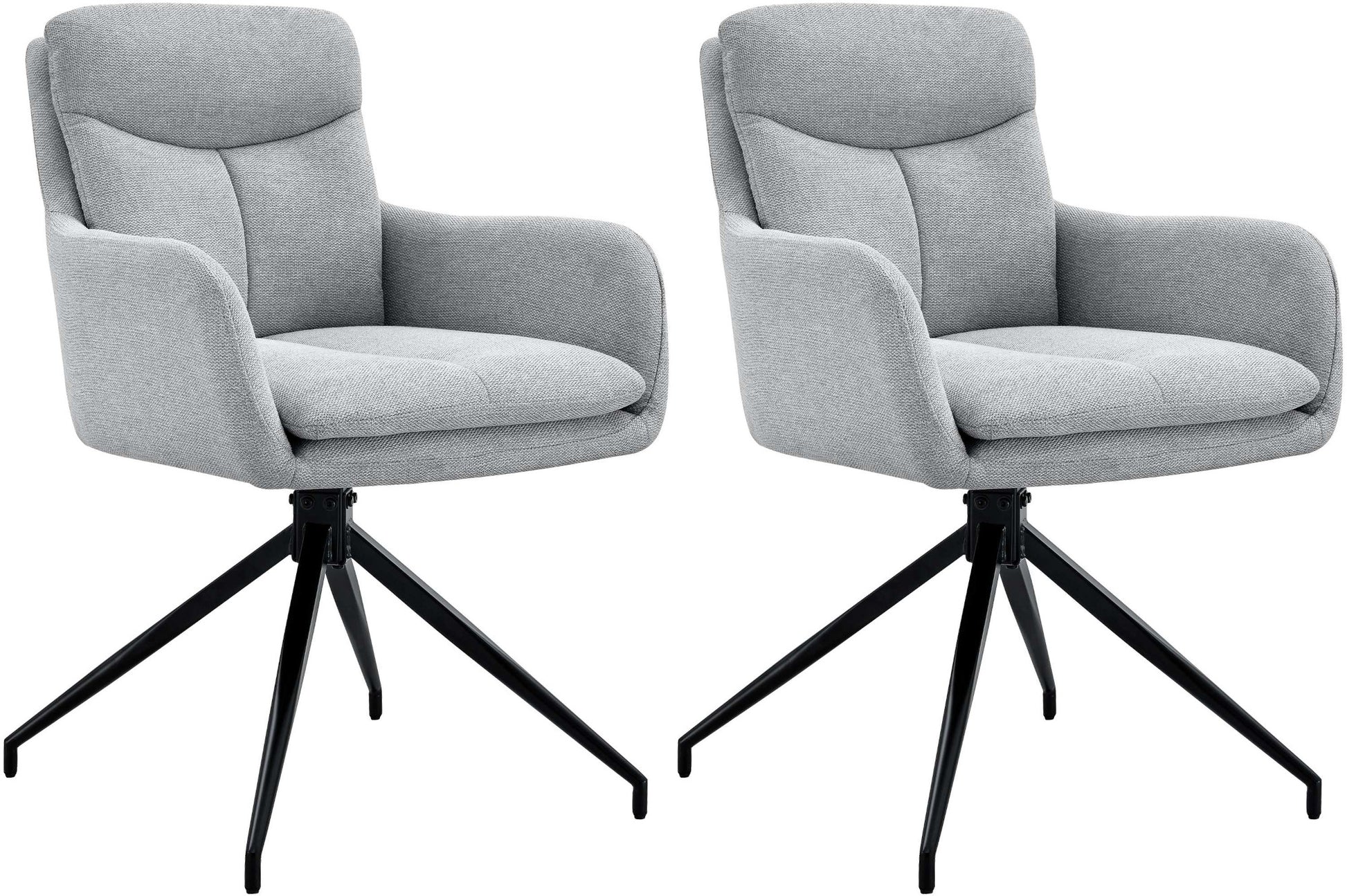 2er Set Esszimmerstuhl Somers Stoff - homemem39