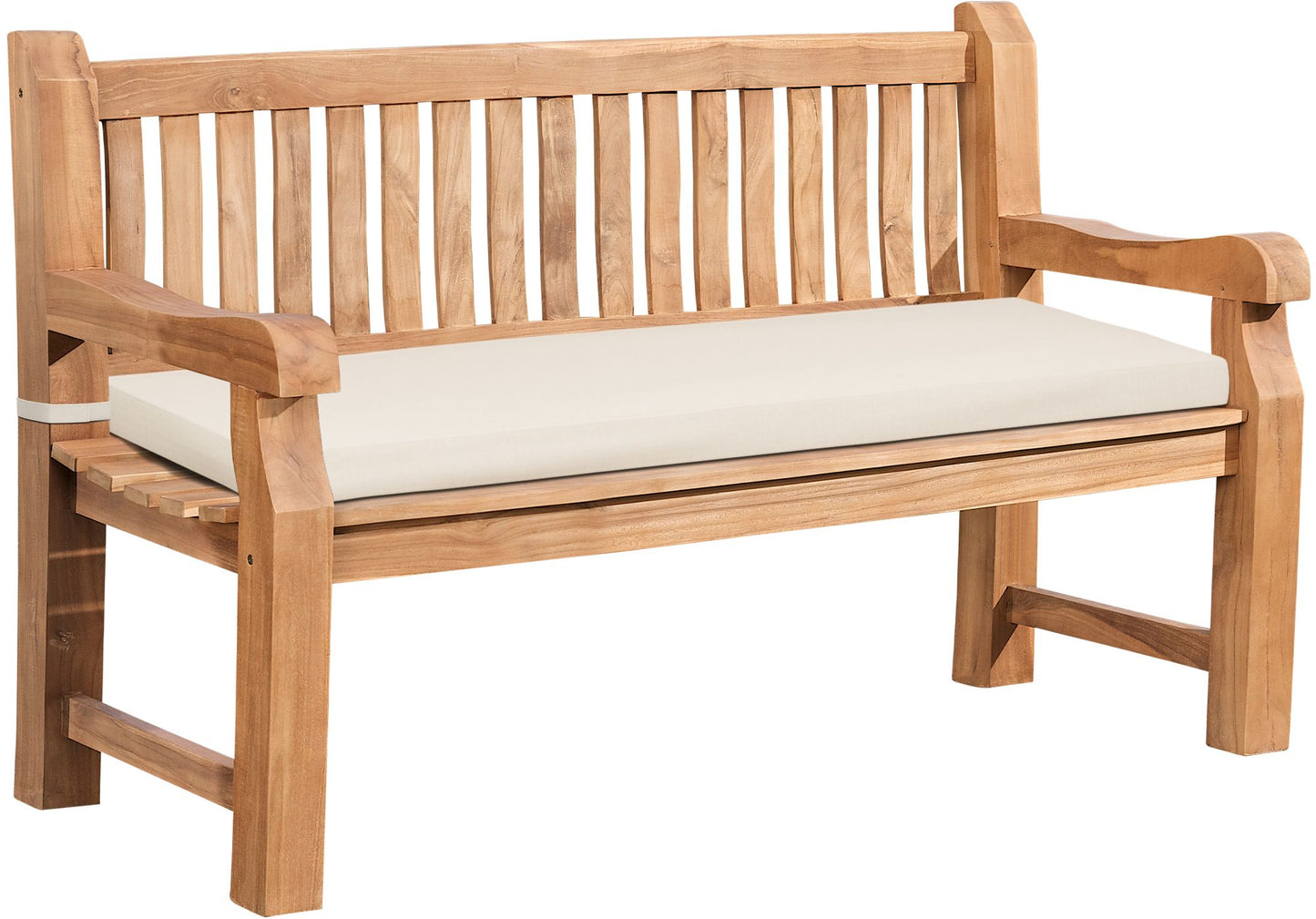 Gartenbank Teakholz Jackson mit Sitzkissen